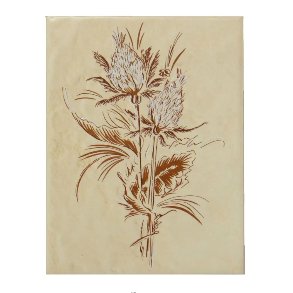 Wandfliese Dekor Grohn E2868 4601 ME60 beige braun weiß 15x20 cm I.Sorte