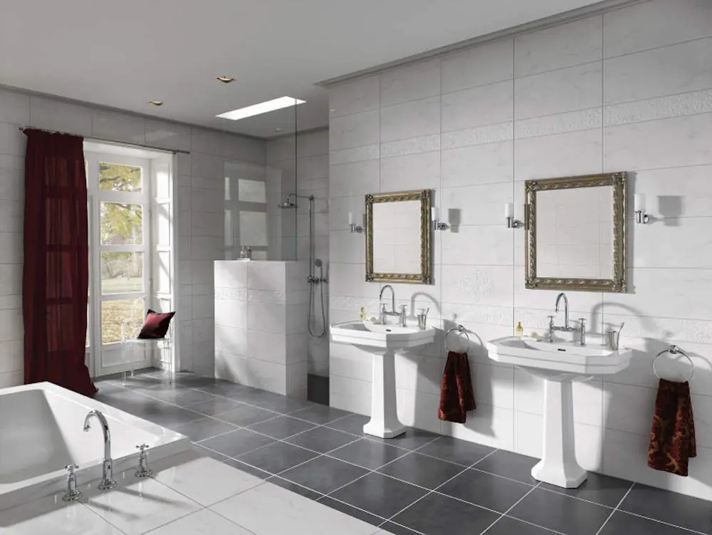 Bordüre Agrob Buchtal 280806 Aramis Grace weiß beige 13x60 cm I.Sorte Bordüre Agrob Buchtal 280806 Aramis Grace weiß beige 13x60 cm I.Sorte