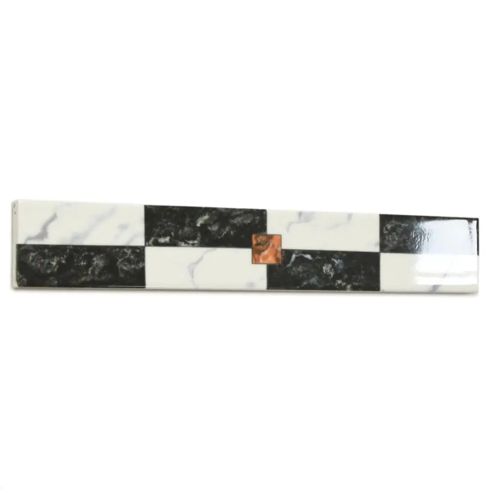 Bordüre Villeroy & Boch 1737 TL15 Palazzo Vecchio weiß schwarz 5x32 cm I.Sorte Bordüre Villeroy & Boch 1737 TL15 Palazzo Vecchio weiß schwarz 5x32 cm I.Sorte
