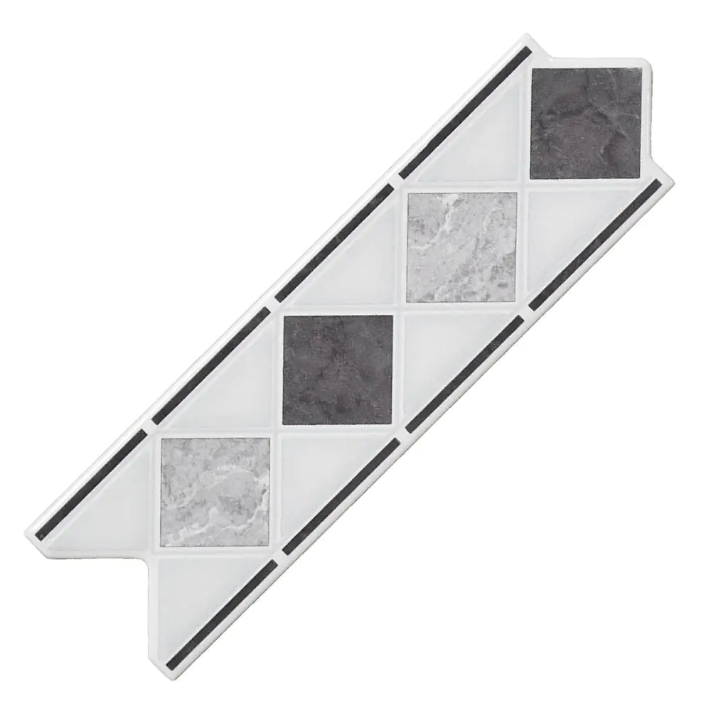 Bordüre Nr.677 12433 Karree nero anthrazit grau 6x20 cm Bordüre Nr.677 12433 Karree nero anthrazit grau 6x20 cm