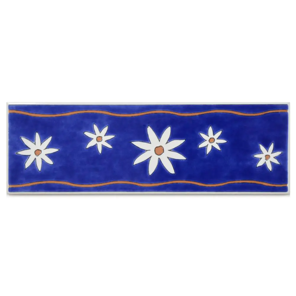 Bordüre Villeroy & Boch 1483 JK95 blau weiß braun 6,5x20 cm I.Sorte Bordüre Villeroy & Boch 1483 JK95 blau weiß braun 6,5x20 cm I.Sorte