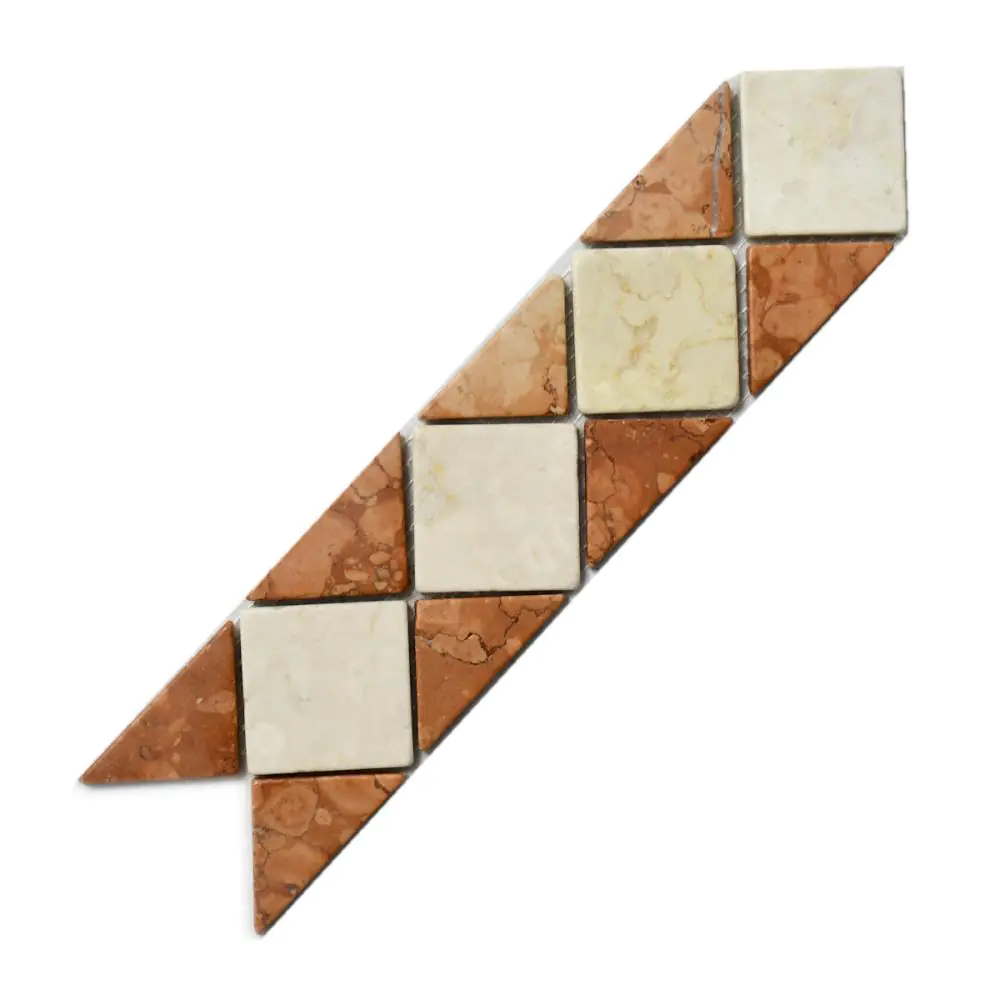 Bordüre Nr.1011 Bordüre Rosso Verona creme rosa 7x28 cm Bordüre Nr.1011 Bordüre Rosso Verona creme rosa 7x28 cm