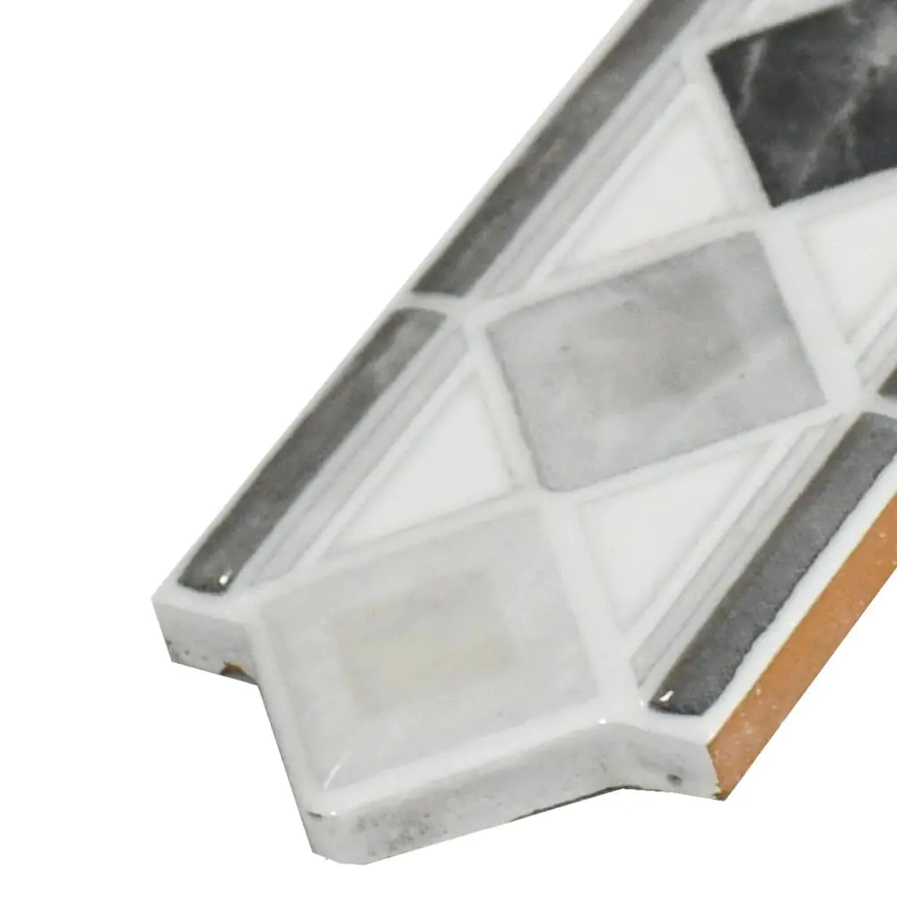 Bordüre SKP Italian Style Nr.602 Mario nero lustro anthrazit grau 5x20 cm