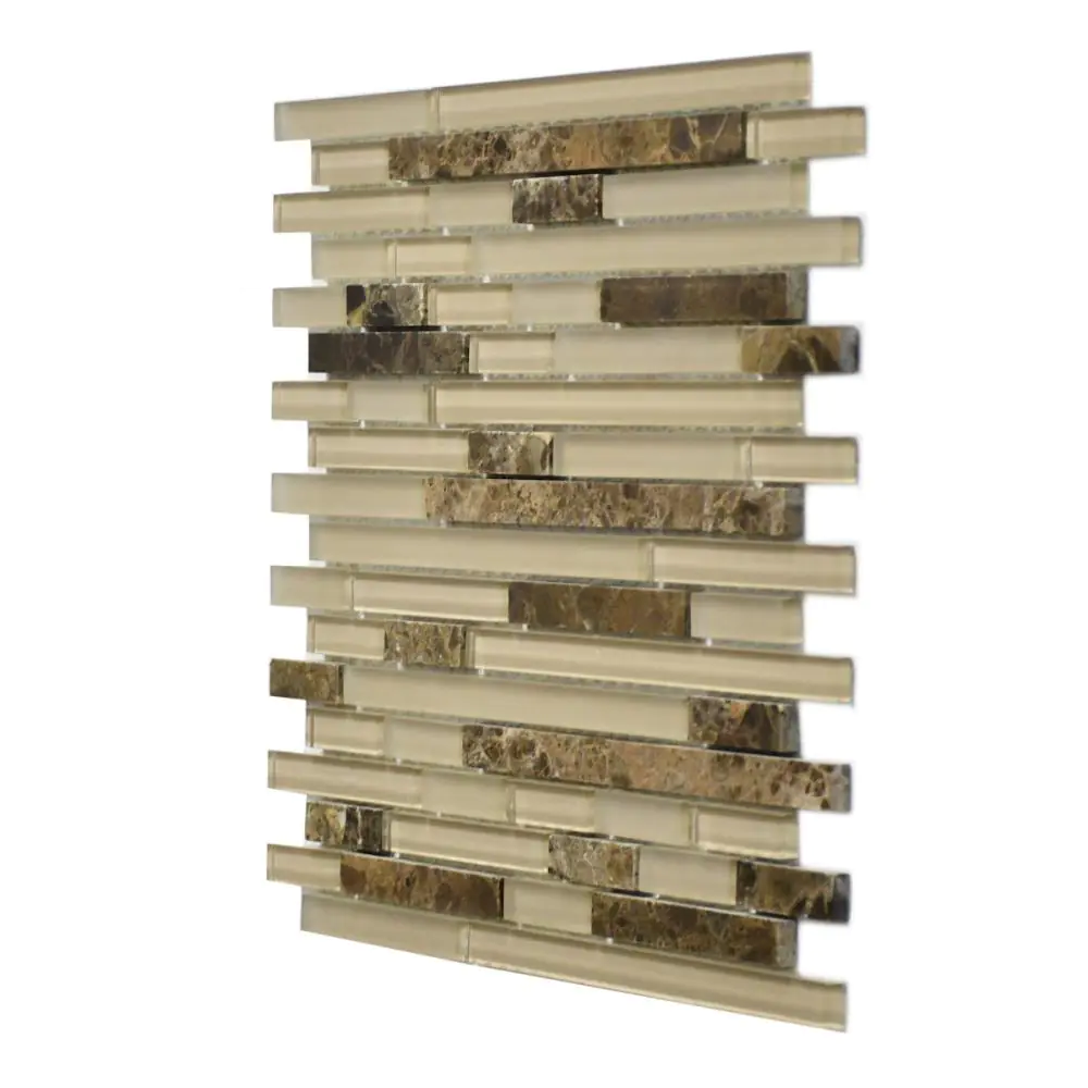 Mosaik Princess Ceramic E4454 Opus 4 Mix Glas braun creme dunkelbraun 30x30 cm