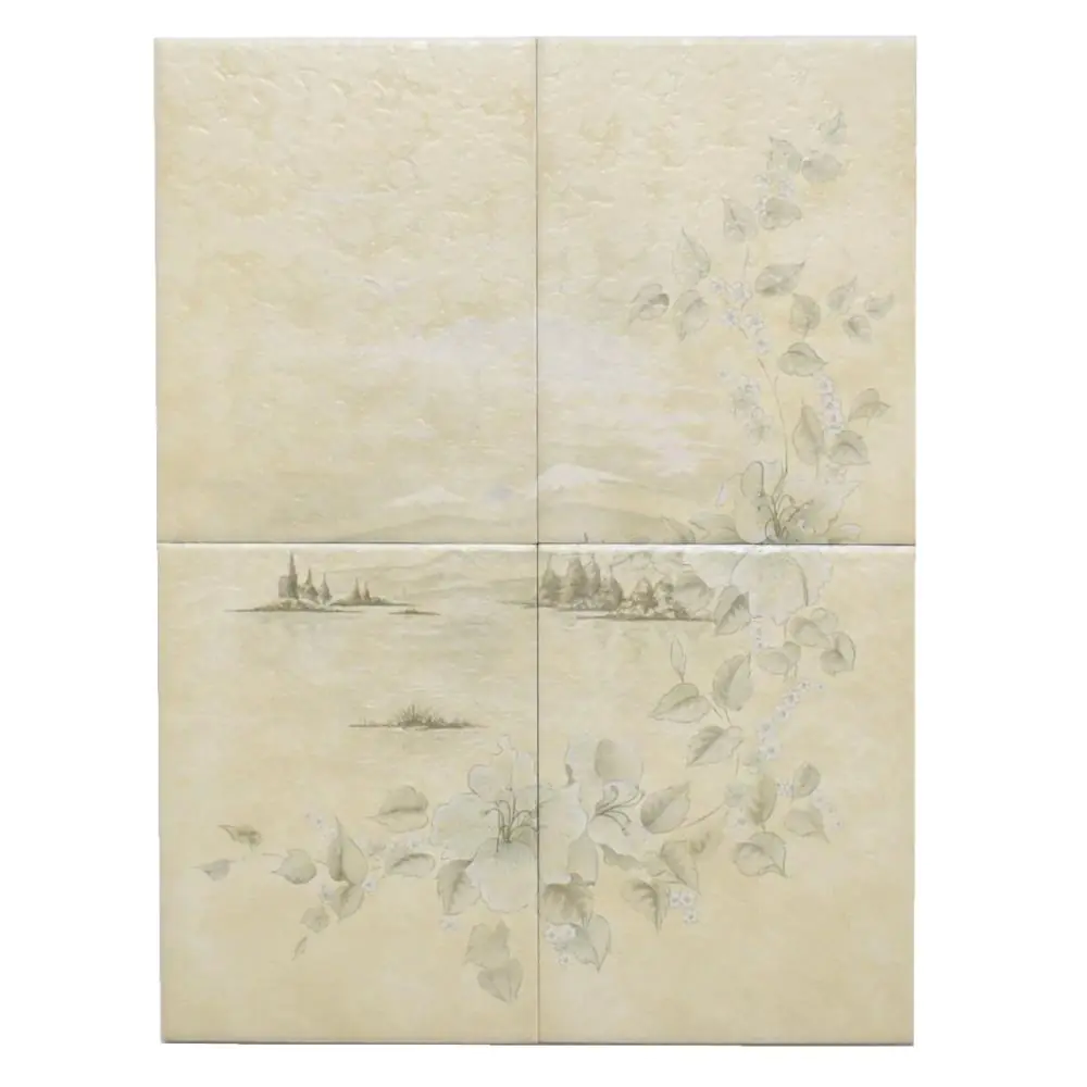 Wandfliese Dekor Sphinx E3127 6654 Sherpa 4er Set creme grau 15x20 cm I.Sorte