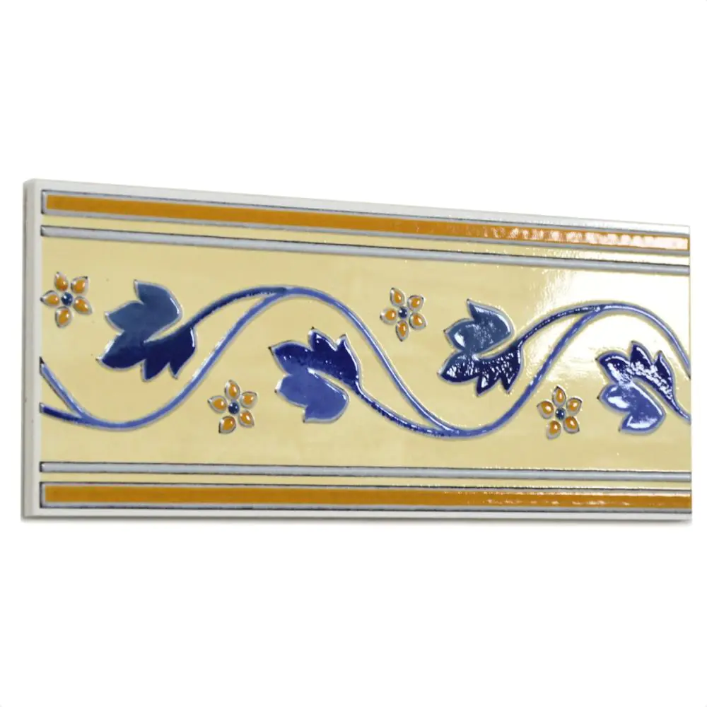 Bordüre Villeroy & Boch Nr.142 1151 JL04 Tivoli creme blau 10x25 cm Bordüre Villeroy & Boch Nr.142 1151 JL04 Tivoli creme blau 10x25 cm