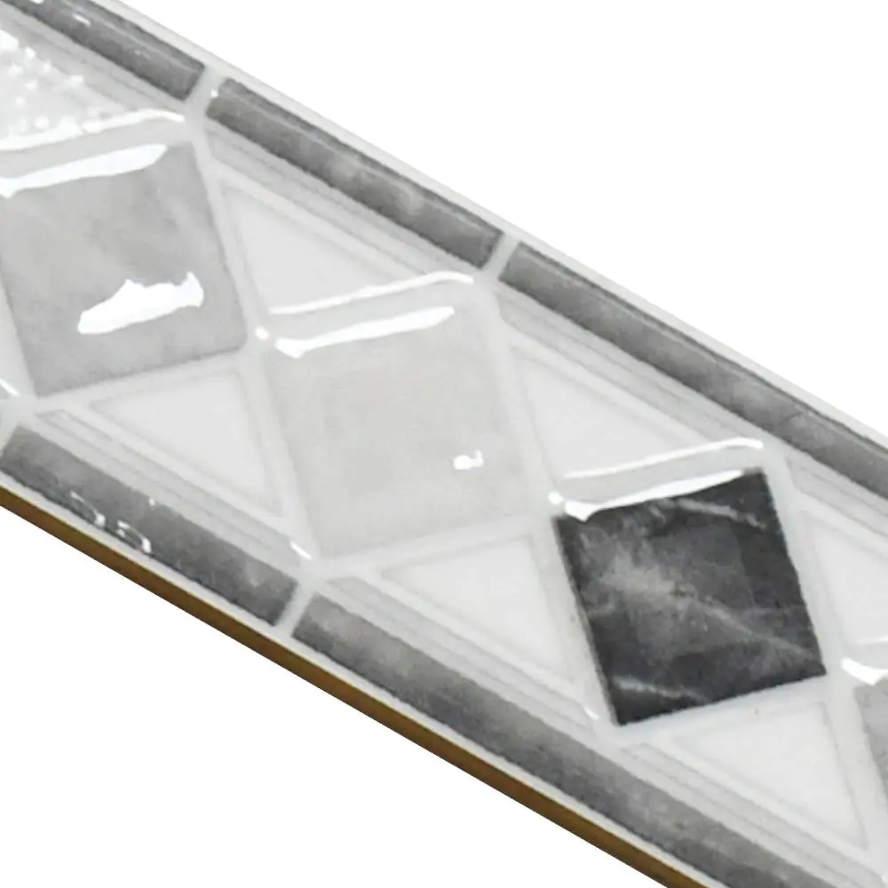 Bordüre SKP Italian Style Nr.602 Mario nero lustro anthrazit grau 5x20 cm