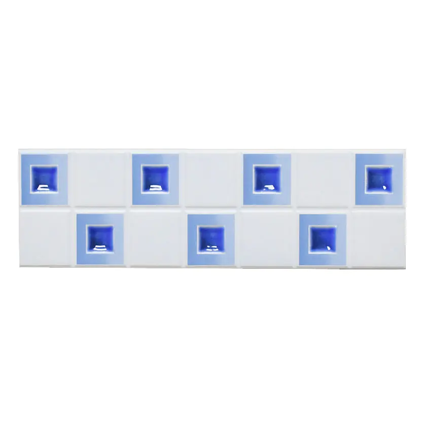 Bordüre Villeroy & Boch Nr.869 1757 SM18 White Classic weiß blau 10x33 cm I.Sorte