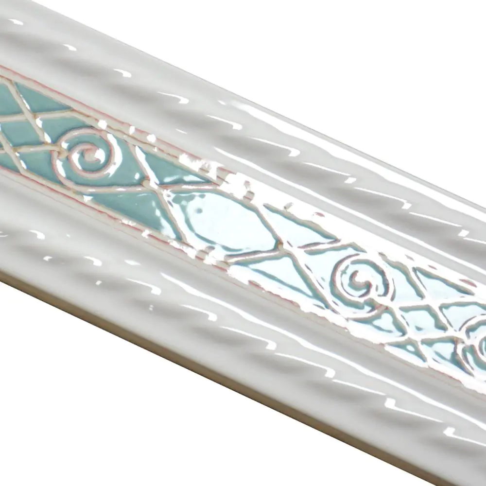 Bordüre Porcelanosa Nr.420 rot türkis weiß 11x31,5 cm Bordüre Porcelanosa Nr.420 rot türkis weiß 11x31,5 cm