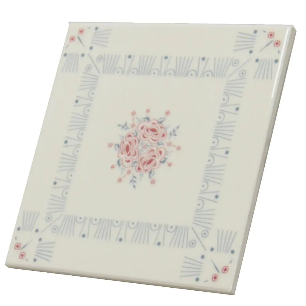 Wandfliese Dekor Cerim E2892 weiß grau rot 15x15 cm I.Sorte Wandfliese Dekor Cerim E2892 weiß grau rot 15x15 cm I.Sorte