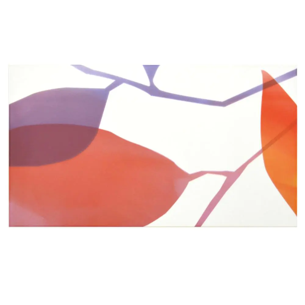 Wandfliese Dekor Agrob Buchtal E2625 260833 Tendence Dekor1 rot lila 25x44 cm I.Sorte