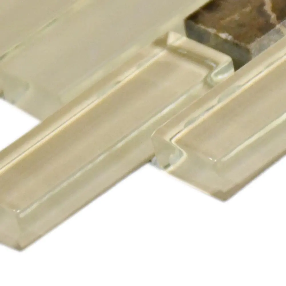 Mosaik Princess Ceramic E4454 Opus 4 Mix Glas braun creme dunkelbraun 30x30 cm