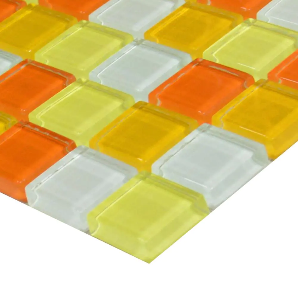 Mosaik E2215 Glas weiß gelb orange Mix 30x30 cm Mosaik E2215 Glas weiß gelb orange Mix 30x30 cm