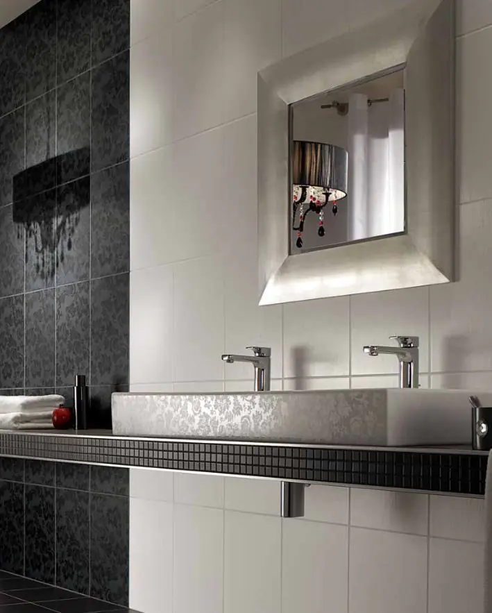 Wandfliese Dekor Villeroy & Boch E3926 1577 NB91 New Glory anthrazit 30x45 cm I.Sorte Wandfliese Dekor Villeroy & Boch E3926 1577 NB91 New Glory anthrazit 30x45 cm I.Sorte