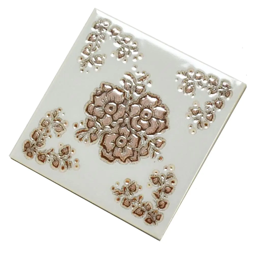 Wandfliese Dekor Wessel Keramik E3037 braun grau 15x15 cm