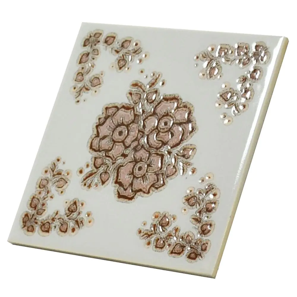 Wandfliese Dekor Wessel Keramik E3037 braun grau 15x15 cm