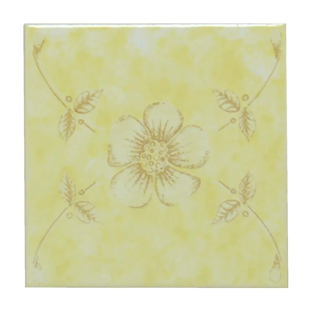 Wandfliese Dekor Servais E2900 grün beige creme 15x15 cm I.Sorte