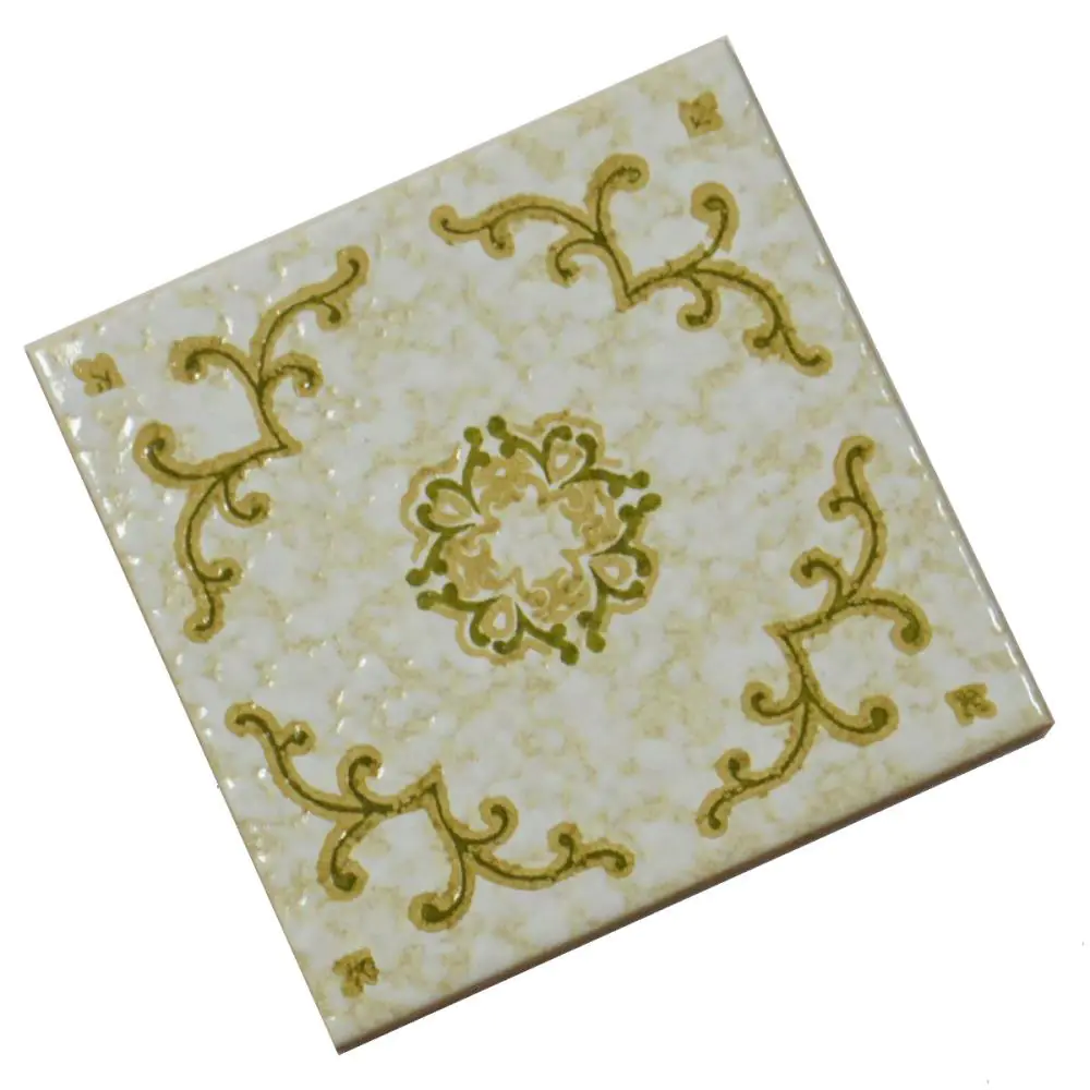 Wandfliese Dekor Santerno Imola E2543 weiß beige grün 15x15 cm I.Sorte Wandfliese Dekor Santerno Imola E2543 weiß beige grün 15x15 cm I.Sorte