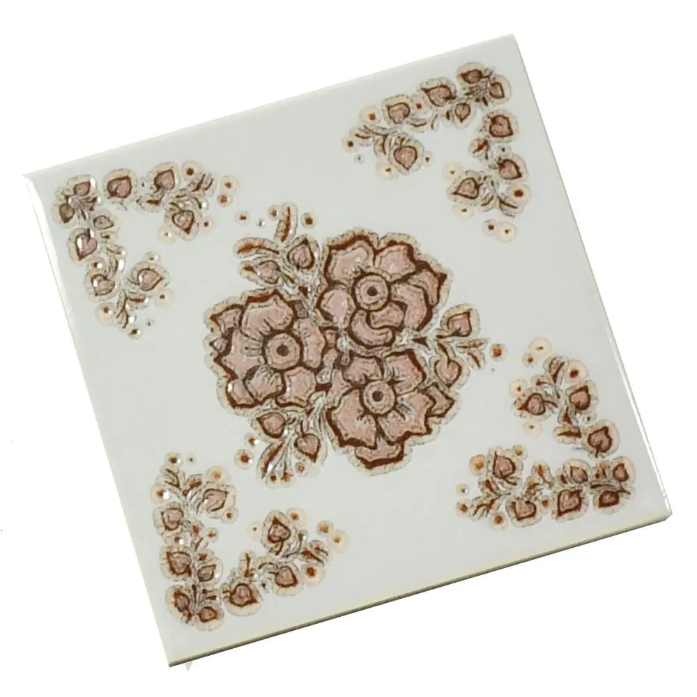 Wandfliese Dekor Wessel Keramik E3037 braun grau 15x15 cm
