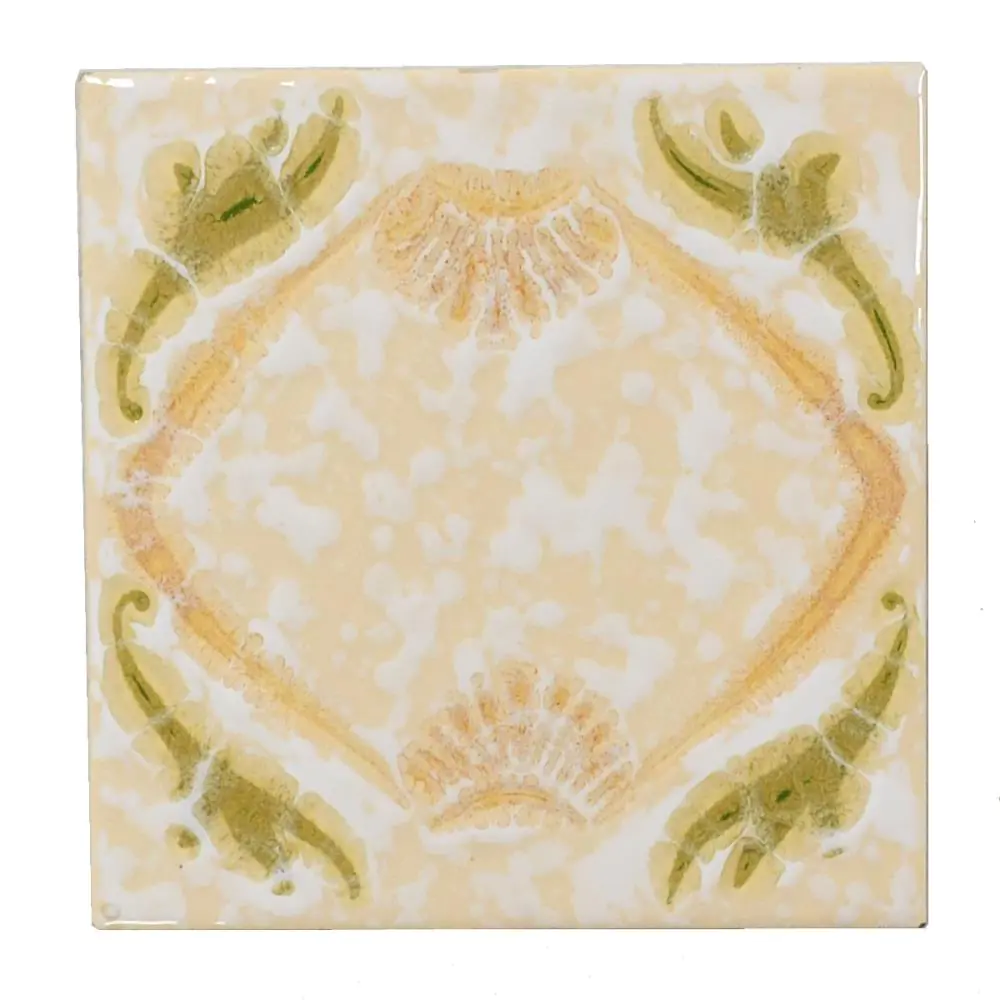 Wandfliese Dekor E2977 beige creme grün 15x15 cm
