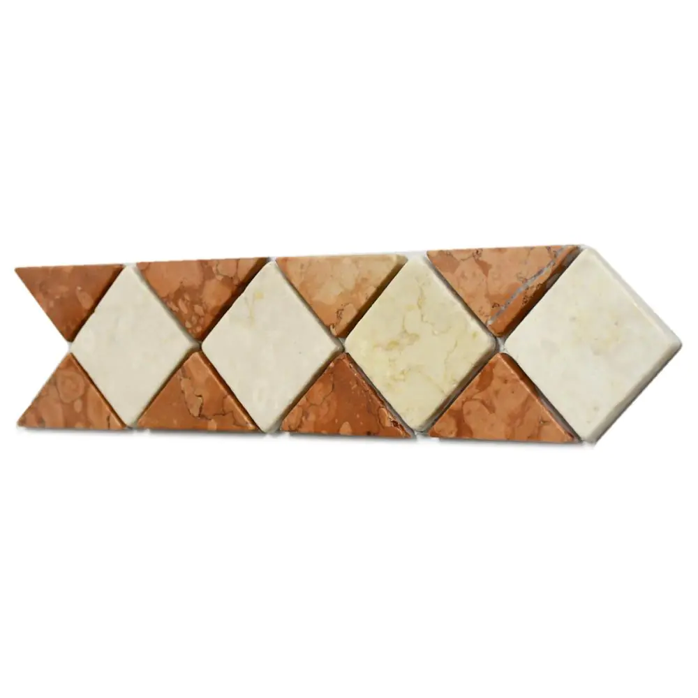 Bordüre Nr.1011 Bordüre Rosso Verona creme rosa 7x28 cm Bordüre Nr.1011 Bordüre Rosso Verona creme rosa 7x28 cm