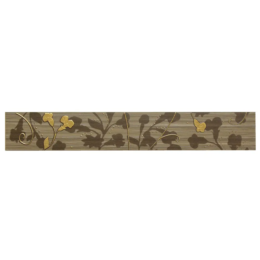 Bordüre Villeroy & Boch E1190 K048101 Saturne Listec beige braun gold 6x40 cm