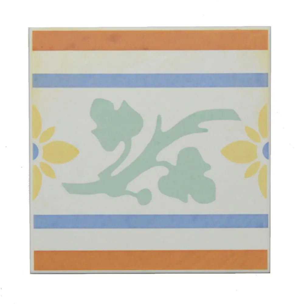 Bodenfliese Dekor Villeroy & Boch E1775 3152 FE2L Century Garden mehrfarbig 22x22 cm