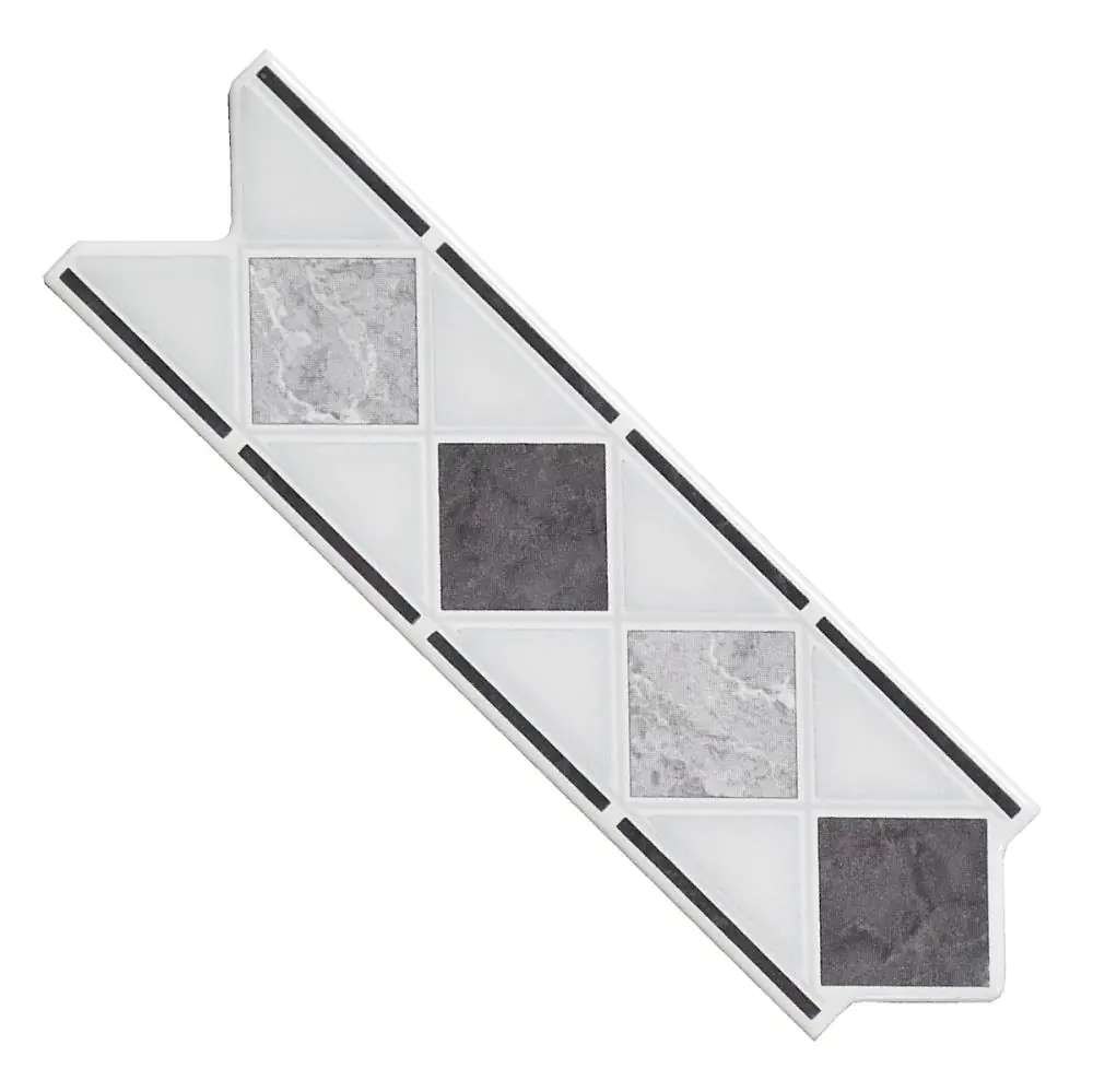 Bordüre Nr.677 12433 Karree nero anthrazit grau 6x20 cm Bordüre Nr.677 12433 Karree nero anthrazit grau 6x20 cm