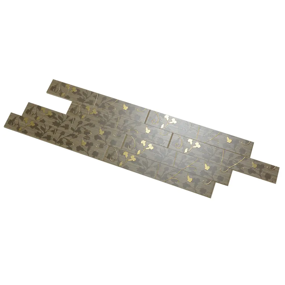 Bordüre Villeroy & Boch E1190 K048101 Saturne Listec beige braun gold 6x40 cm Bordüre Villeroy & Boch E1190 K048101 Saturne Listec beige braun gold 6x40 cm