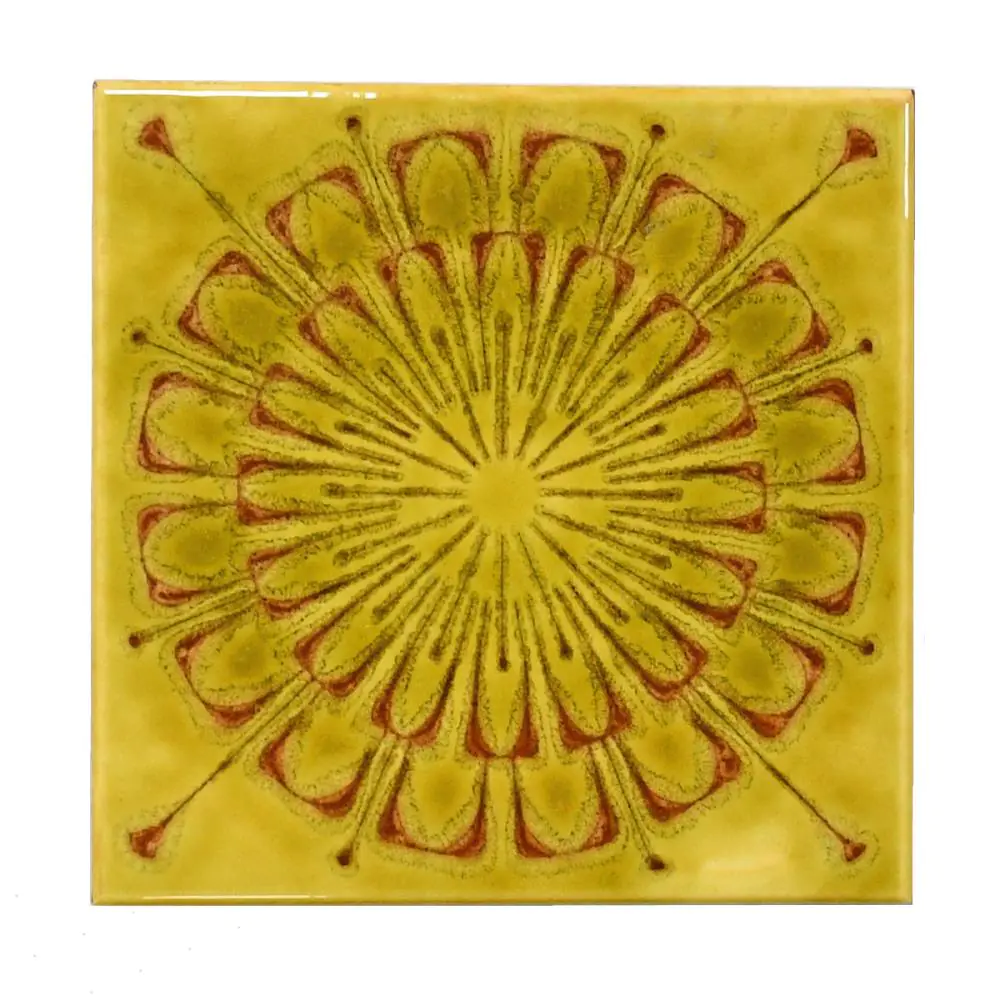 Wandfliese Dekor Barbieri Burzi Bologna E3035 bordeaux grün 15x15 cm