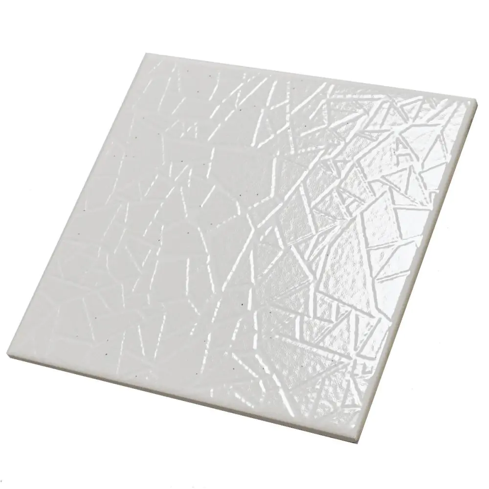 Wandfliese Dekor Steuler Design E3134 44470 weiß mehrfarbig 25x25 cm