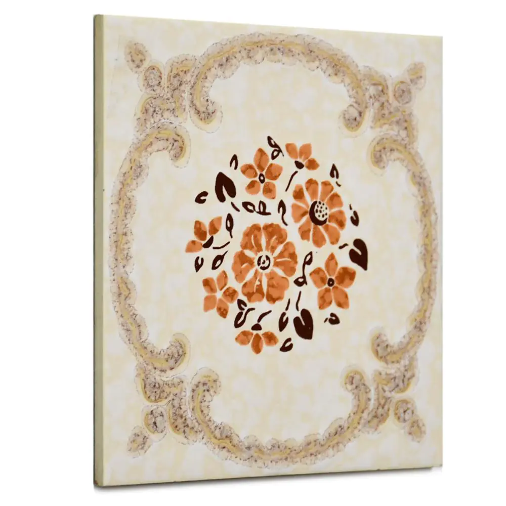 Wandfliese Dekor E4208 Blume braun creme rosa 15x15 cm
