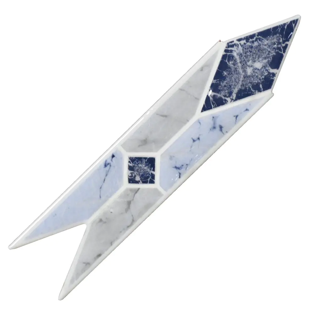 Bordüre Rombos Nr.680 azul gris blau grau 5x20 cm Bordüre Rombos Nr.680 azul gris blau grau 5x20 cm