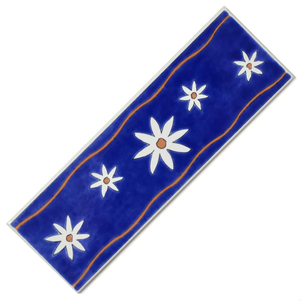 Bordüre Villeroy & Boch 1483 JK95 blau weiß braun 6,5x20 cm I.Sorte Bordüre Villeroy & Boch 1483 JK95 blau weiß braun 6,5x20 cm I.Sorte