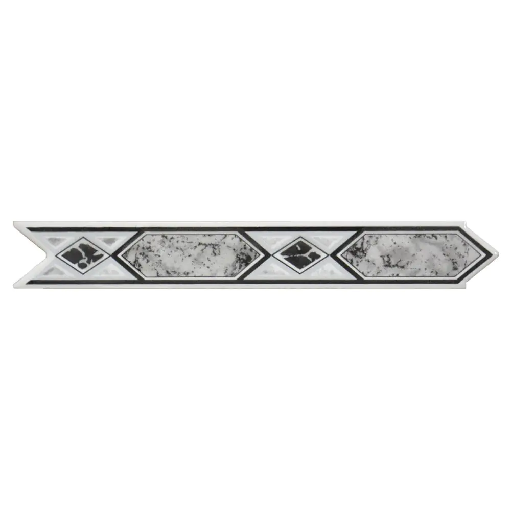 Bordüre Castellon Nr.503 anthrazit weiß 3x20 cm
