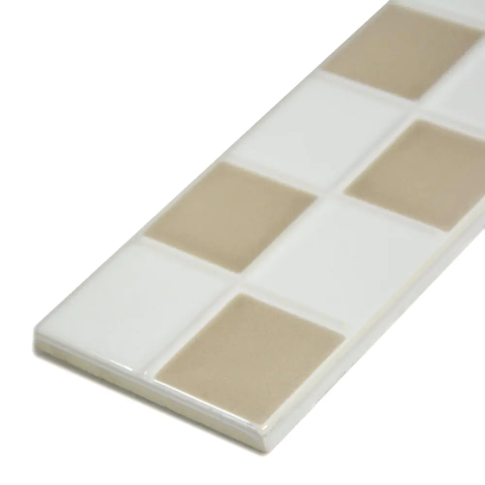 Bordüre Villeroy & Boch 1475 CS24 Creative System braun weiß 6,5x20 cm I.Sorte Bordüre Villeroy & Boch 1475 CS24 Creative System braun weiß 6,5x20 cm I.Sorte