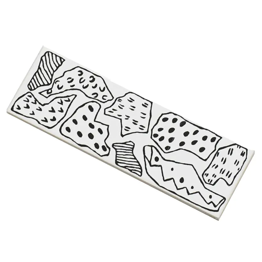 Bordüre Villeroy & Boch Nr.864 1486 R656 Black & White schwarz weiß 6,5x20 cm I.Sorte