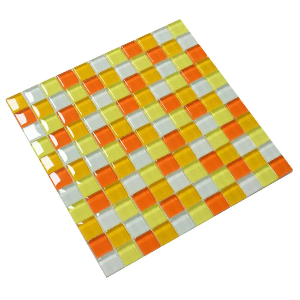 Mosaik E2215 Glas weiß gelb orange Mix 30x30 cm Mosaik E2215 Glas weiß gelb orange Mix 30x30 cm