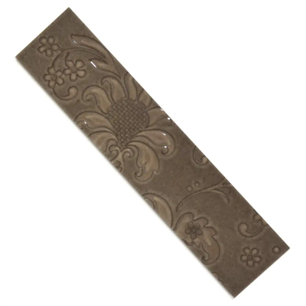 Bordüre Villeroy & Boch 1411 EF45 Adlon braun Blume 7x30 cm I.Sorte Bordüre Villeroy & Boch 1411 EF45 Adlon braun Blume 7x30 cm I.Sorte