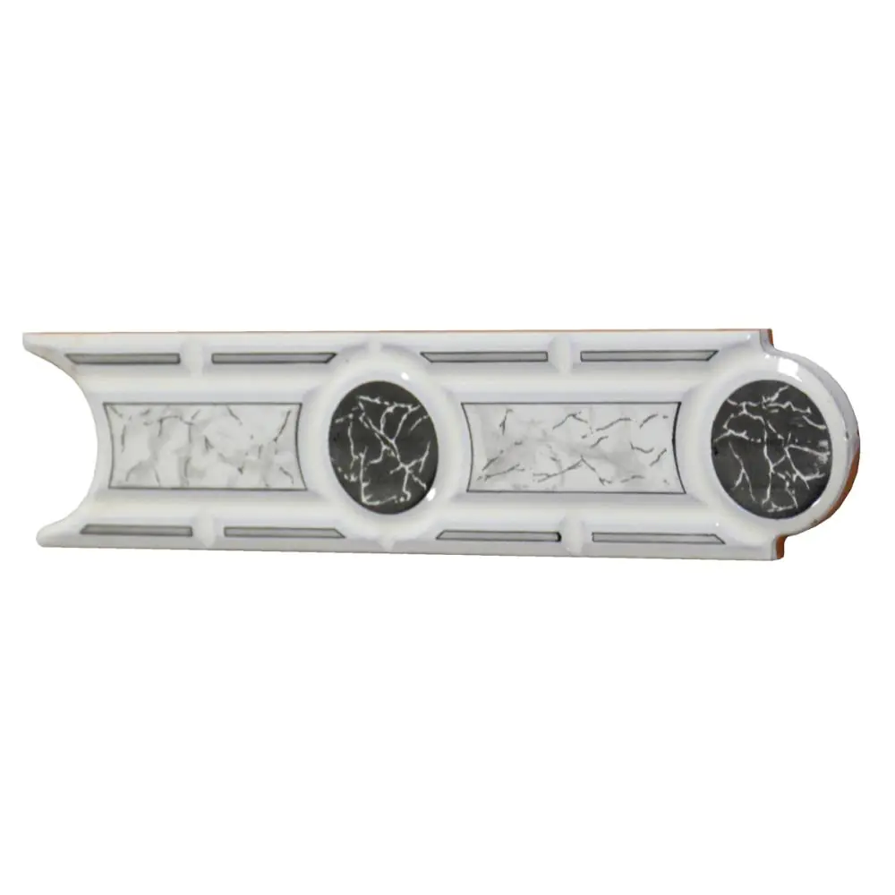 Bordüre Ceramica Montoliu Nr.524 nero schwarz grau weiß 5x20 cm Bordüre Ceramica Montoliu Nr.524 nero schwarz grau weiß 5x20 cm