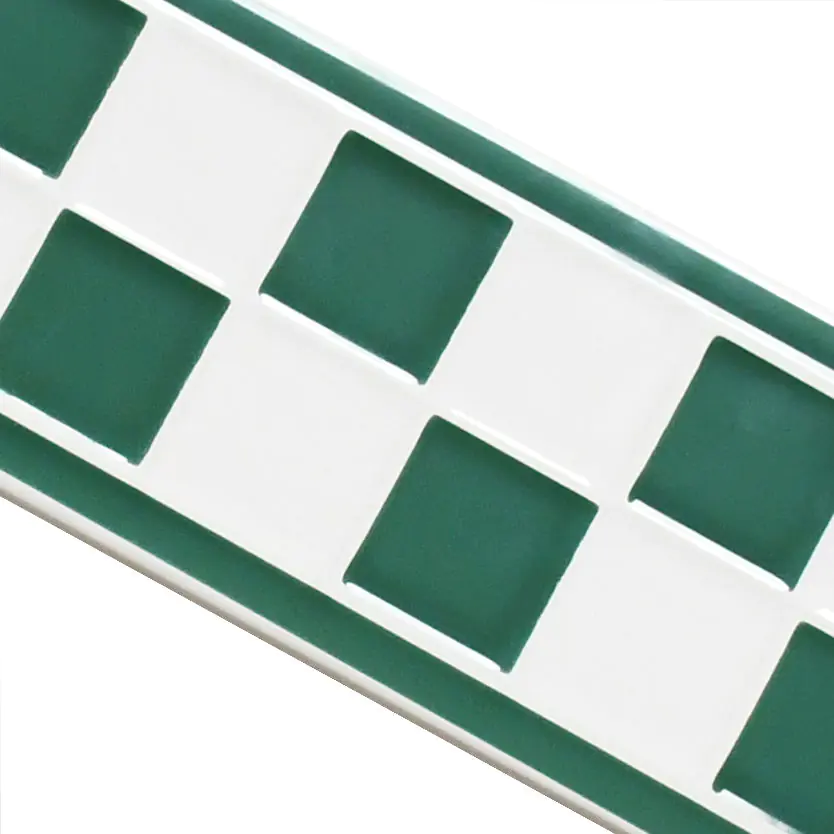 Bordüre Villeroy & Boch Nr.809 1303 D268 Creativa Step by Step grün weiß 10x30 cm I.Sorte Bordüre Villeroy & Boch Nr.809 1303 D268 Creativa Step by Step grün weiß 10x30 cm I.Sorte