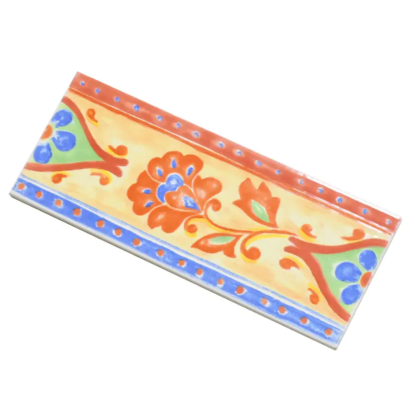 Bordüre Villeroy & Boch Nr.796 1153 CJ58 Lotus mehrfarbig 10x25 cm I.Sorte