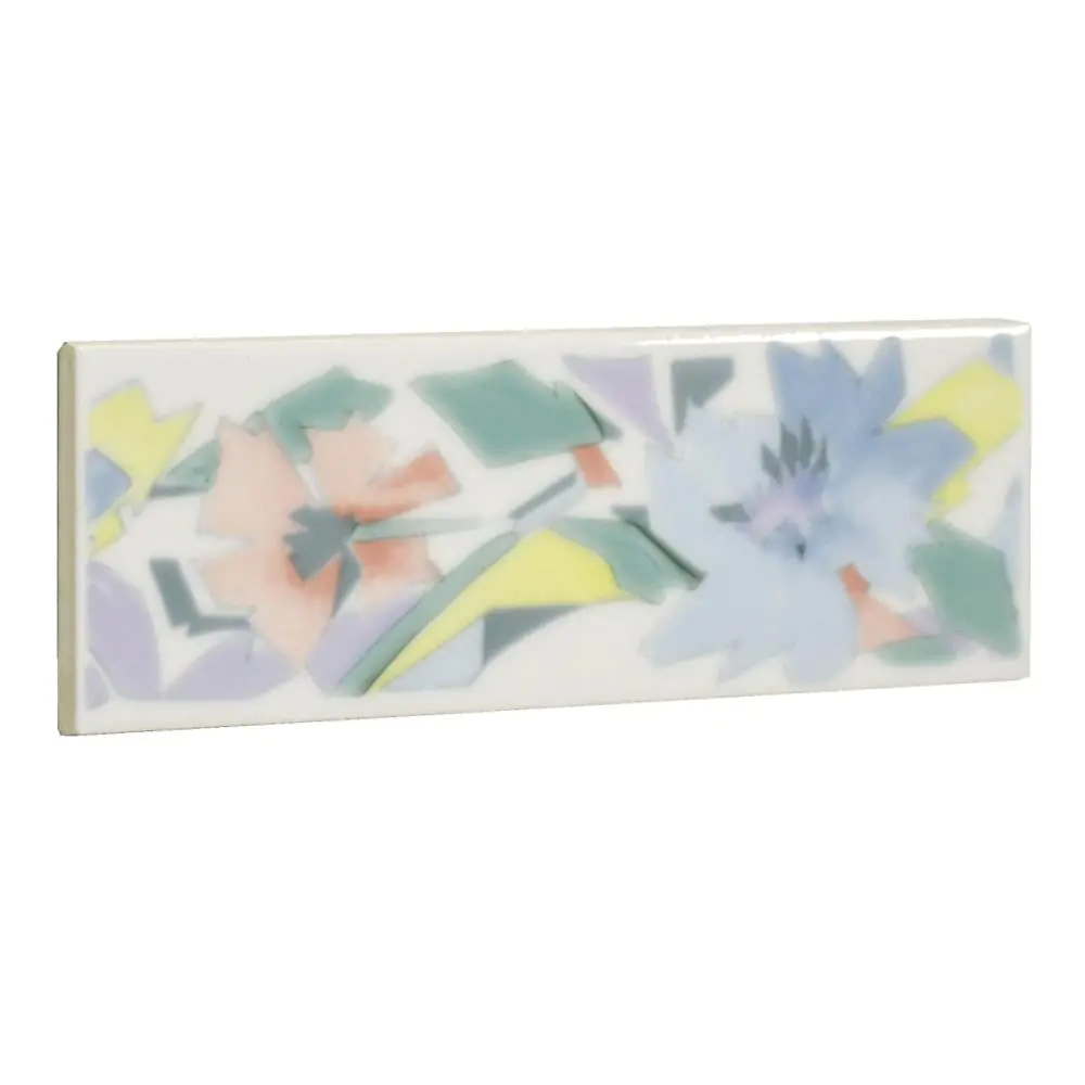 Bordüre Villeroy & Boch Nr.729 1483 LA42 Blumen multicolor 6,5x20 cm I.Sorte
