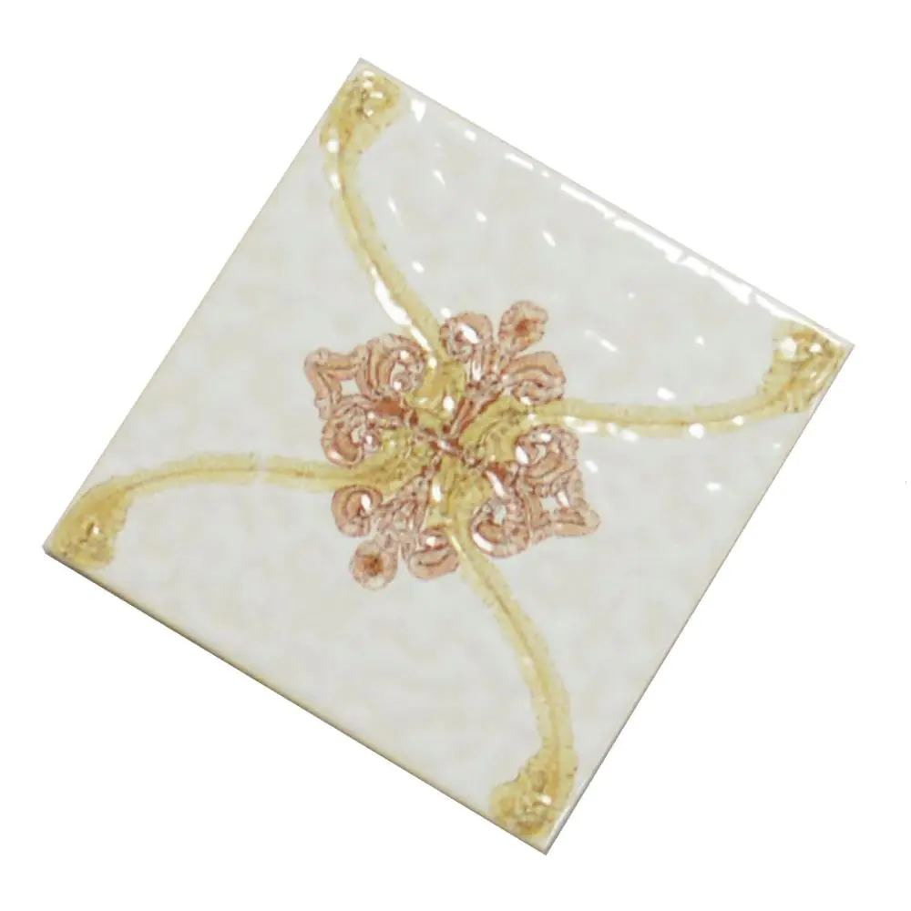 Wandfliese Dekor Servais E2094 creme beige bordeaux 15x15 cm Wandfliese Dekor Servais E2094 creme beige bordeaux 15x15 cm