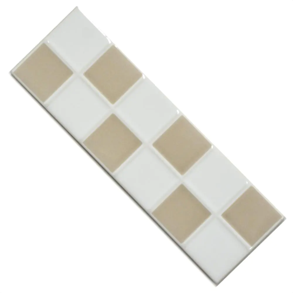 Bordüre Villeroy & Boch 1475 CS24 Creative System braun weiß 6,5x20 cm I.Sorte Bordüre Villeroy & Boch 1475 CS24 Creative System braun weiß 6,5x20 cm I.Sorte