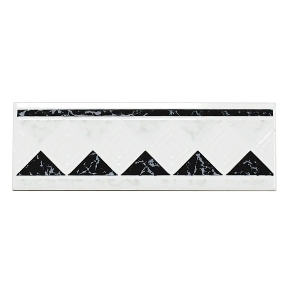 Bordüre E5616 weiß schwarz 6,5x20 cm I.Sorte