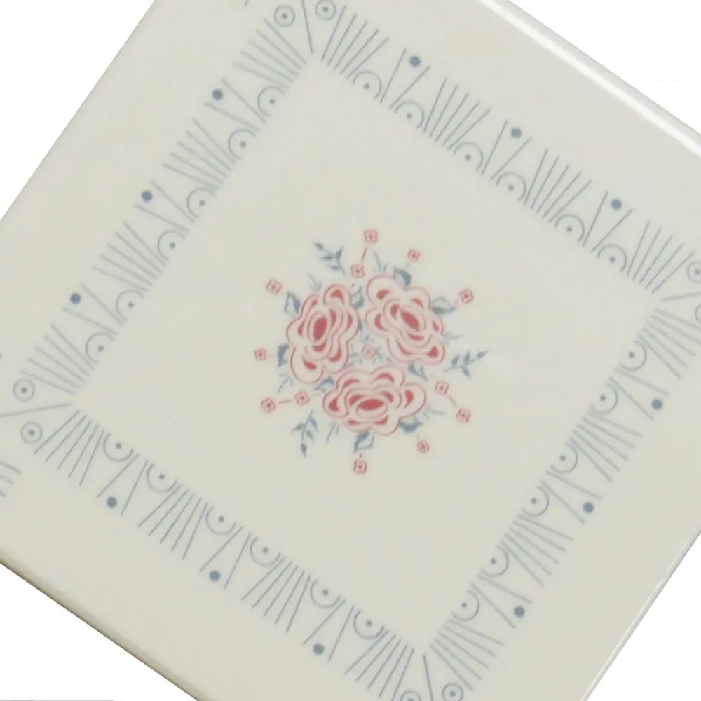 Wandfliese Dekor Cerim E2892 weiß grau rot 15x15 cm I.Sorte Wandfliese Dekor Cerim E2892 weiß grau rot 15x15 cm I.Sorte