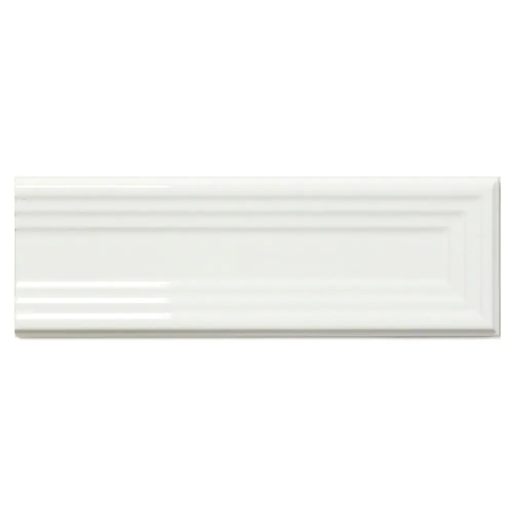 Bordüre Villeroy & Boch 1728 FL09 White Classic weiß 10x30 cm I.Sorte