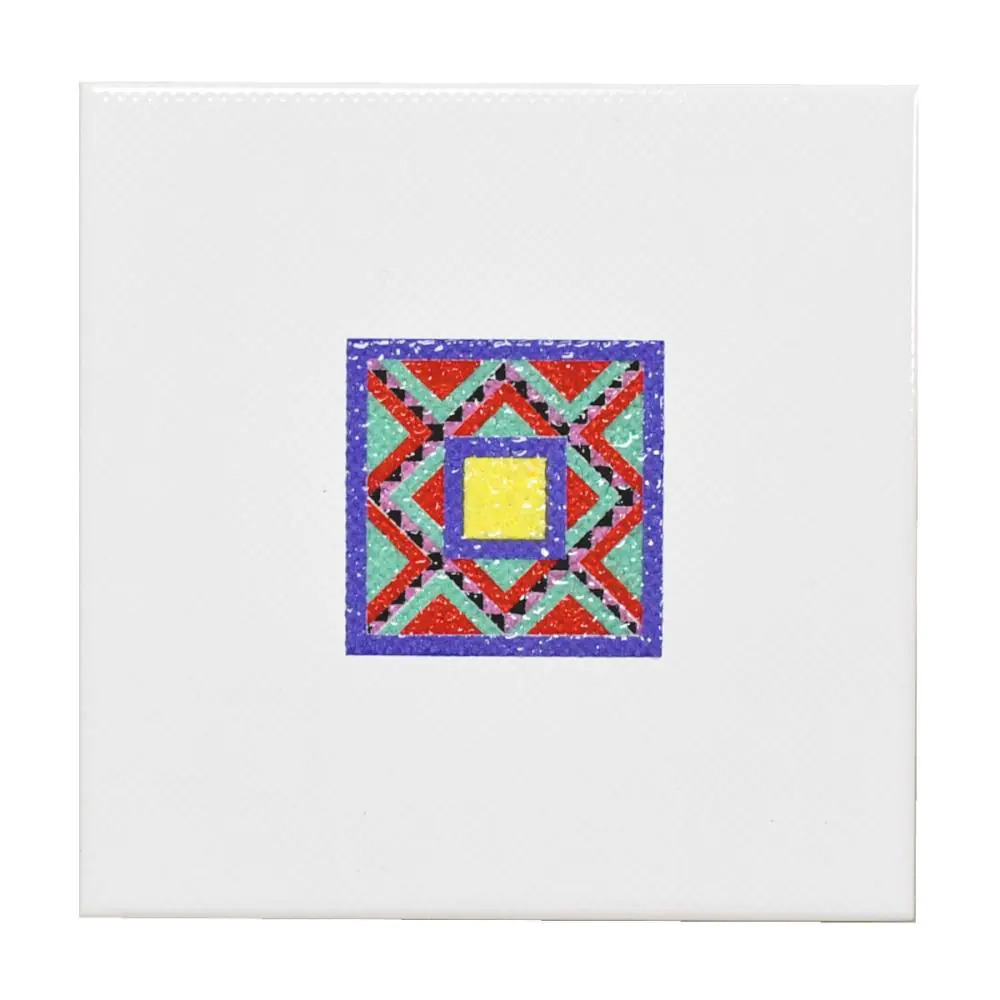 Wandfliese Dekor Steuler Design E3129 weiß mehrfarbig 20x20 cm