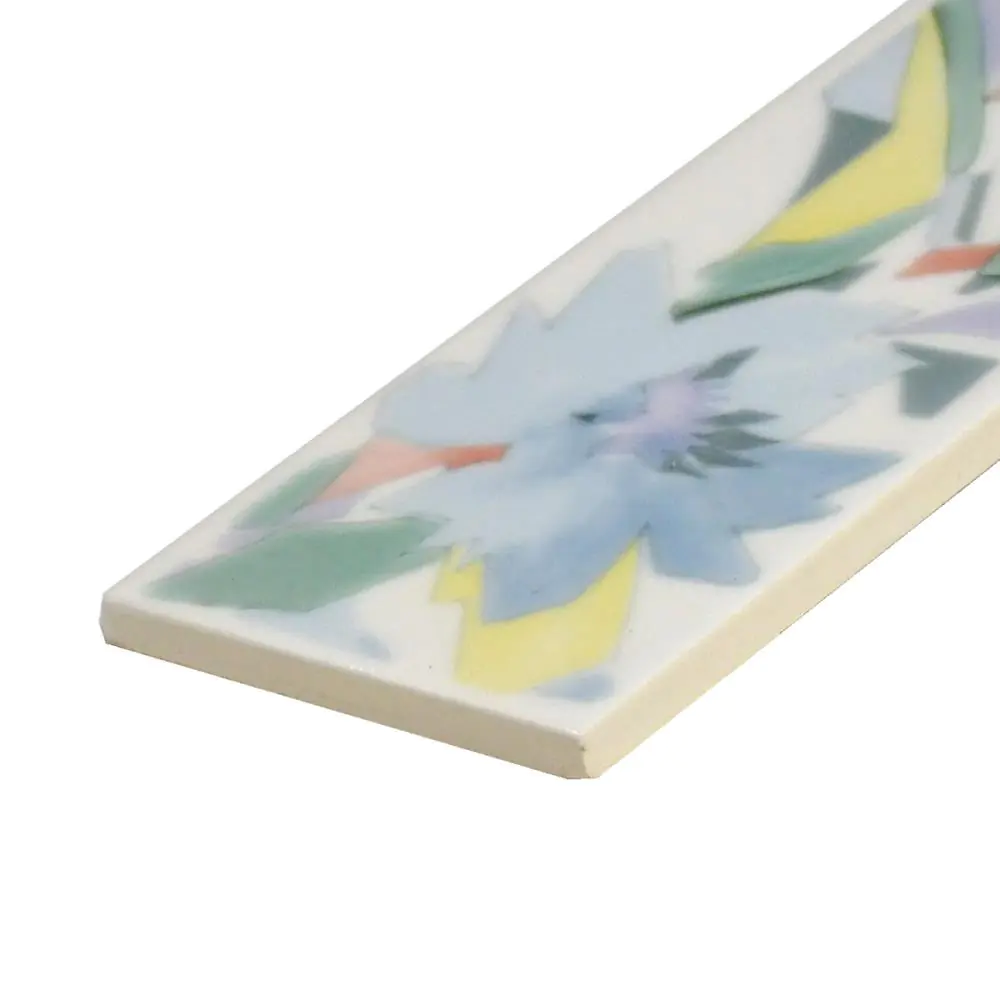 Bordüre Villeroy & Boch Nr.729 1483 LA42 Blumen multicolor 6,5x20 cm I.Sorte